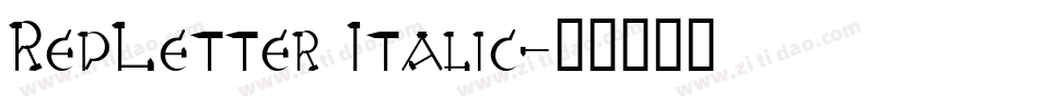 RedLetter Italic字体转换